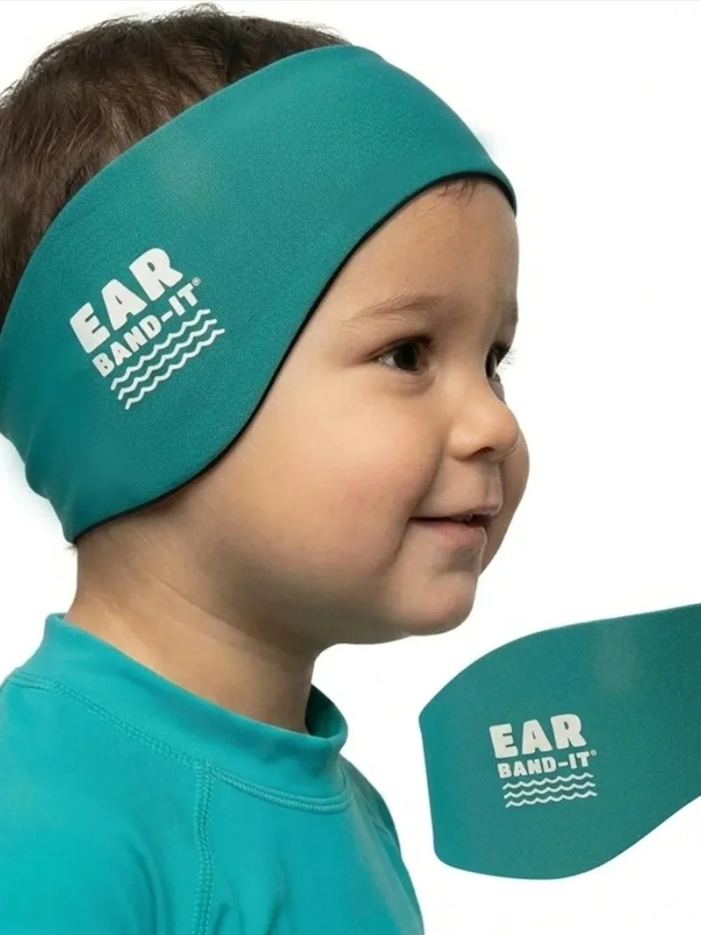 Earvolution Original Ear Band-It Teal Swimming Headband - New In Bag!